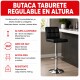 Butaca regulable en altura con respaldo NEGRO