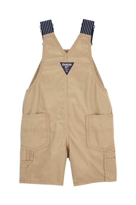 Enterito corto de algodón con tirantes hickory Sin color