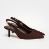 Stiletto Naomi en cuero nobuk Chocolate