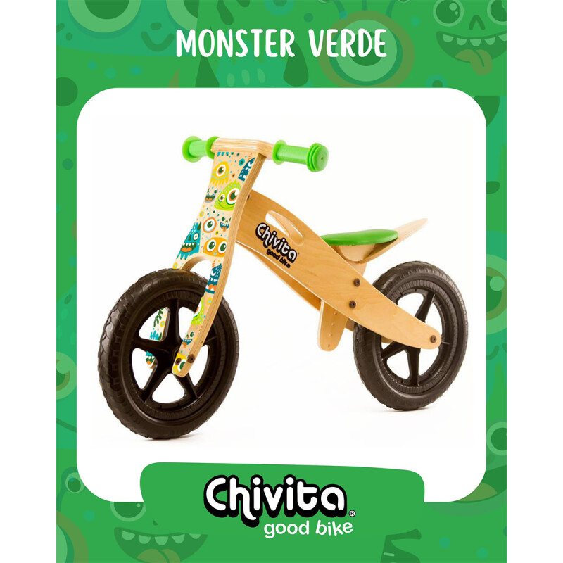 Chivita Bicicleta de equilibrio Monster Verde