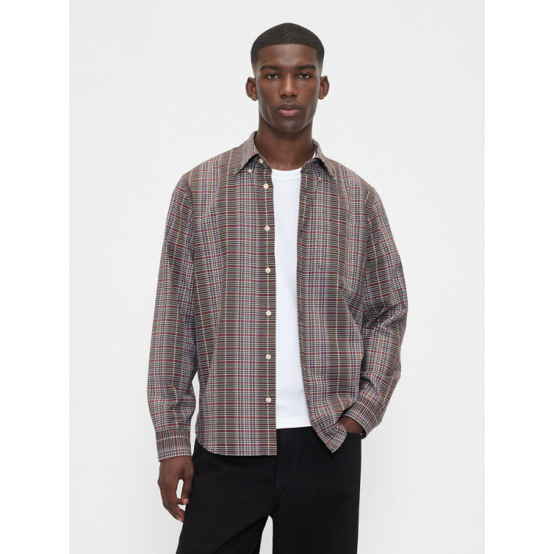 LS OX BAS STANDARD FIT BROWN MULTI PLAID
