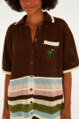 CAMISA TEJIDA Marron