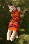 Handstitched Skirt Fucsia