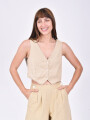 CHALECO CLEO BEIGE OSCURO