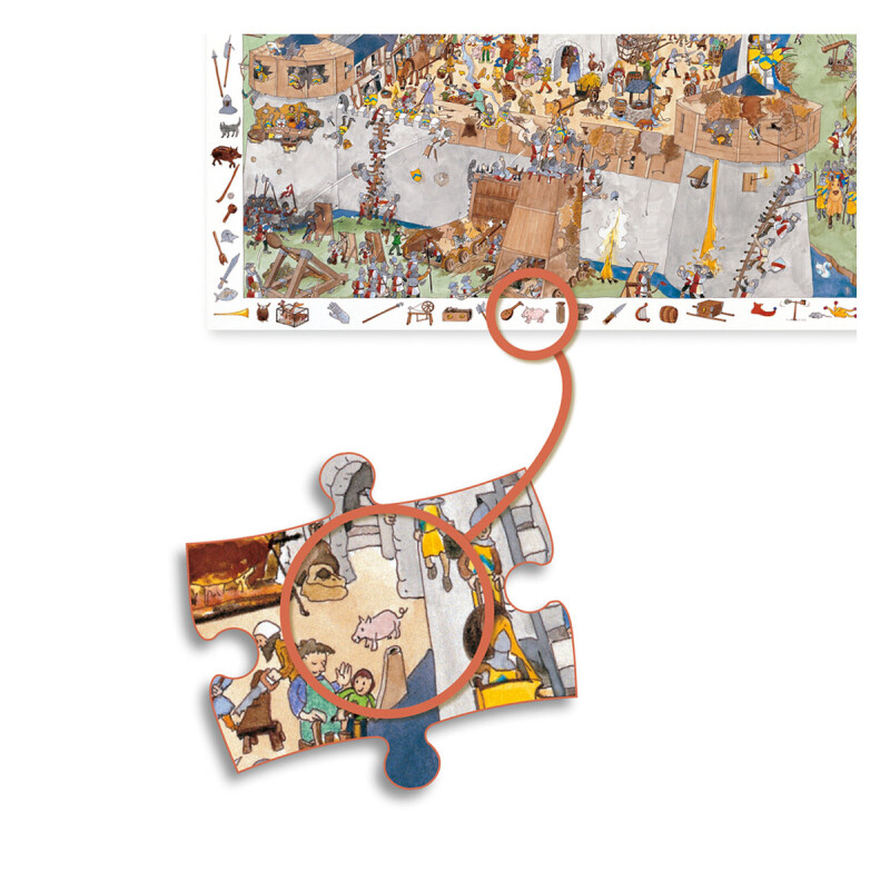 Puzzle De Observación Castillo Fortificado 100 piezas Djeco Puzzle De Observación Castillo Fortificado 100 piezas Djeco