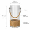 Fanal de Vidrio y Sisal Grande Fanal de Vidrio y Sisal Grande