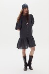 Vestido Carmela en Lino Blue & Ochre Checks