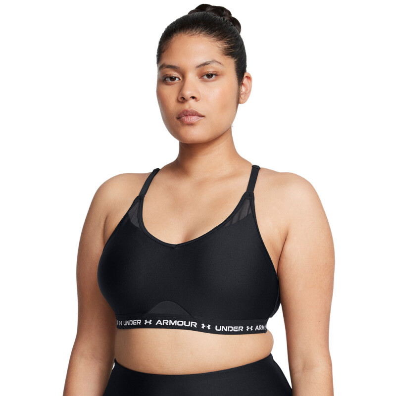 UA Crossback Low Bra-GRN BLK-001