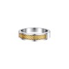 Anillo Labrado - Plata y Oro- Sin Piedra-AN5966 sinpiedra