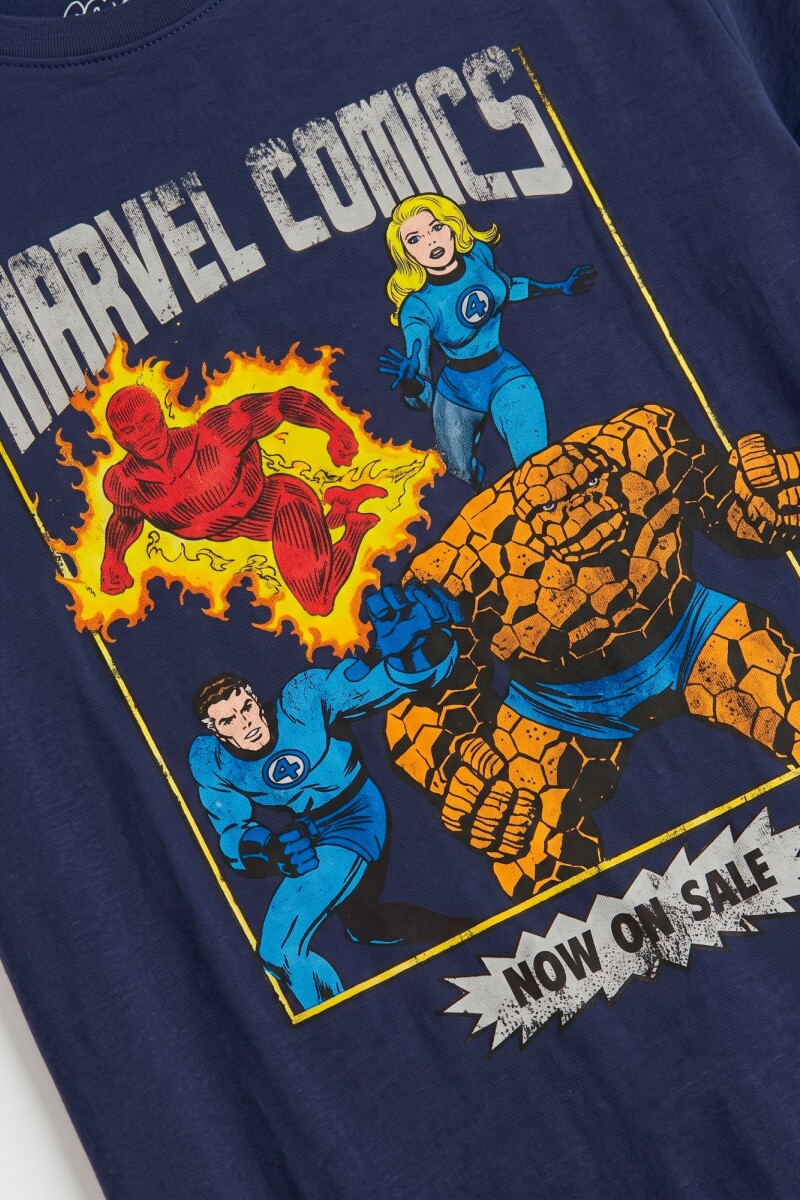 Remera m/c hombre MARVEL AZUL MARINO