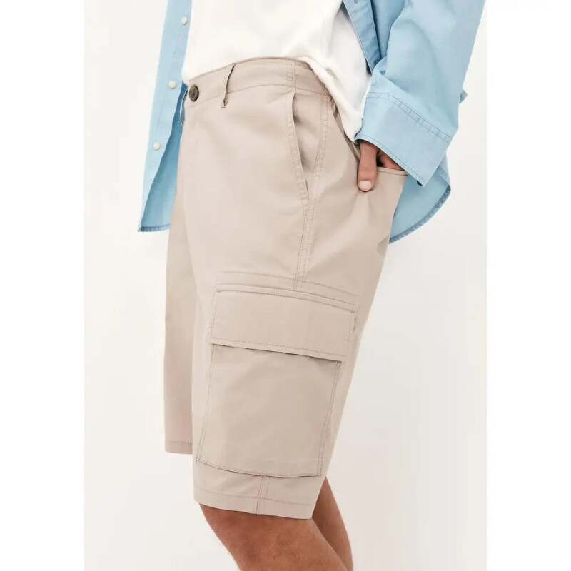 BERMUDA MASC MARROM CLARO