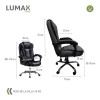 Silla Ejecutiva en cuero Lumax Modelo Miles Negro