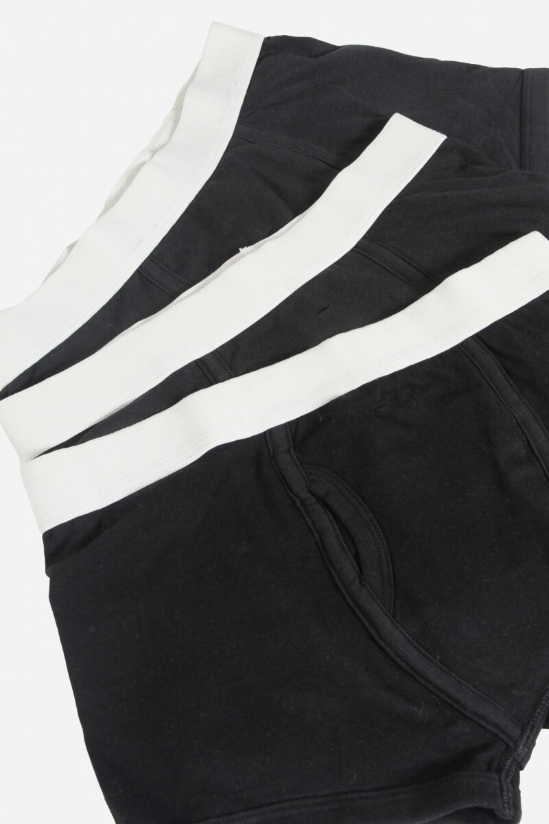 Boxer liso pack x 3 NEGRO