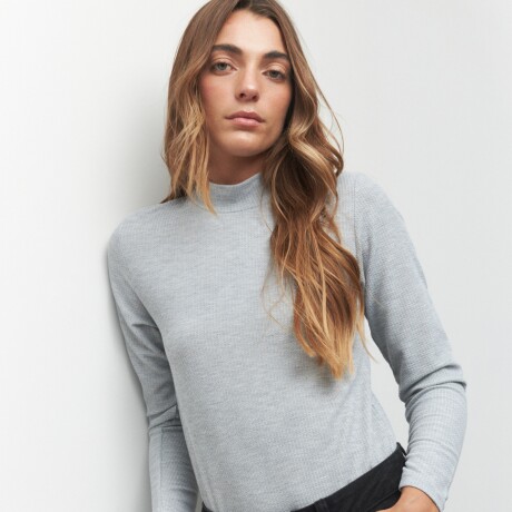 POLERA MARCIA Gris Melange