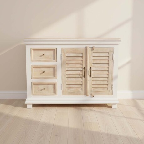 CONSOLA MADERA-DE-MANGO NATURAL-BEIGE COSTA II NATURAL BLANCO