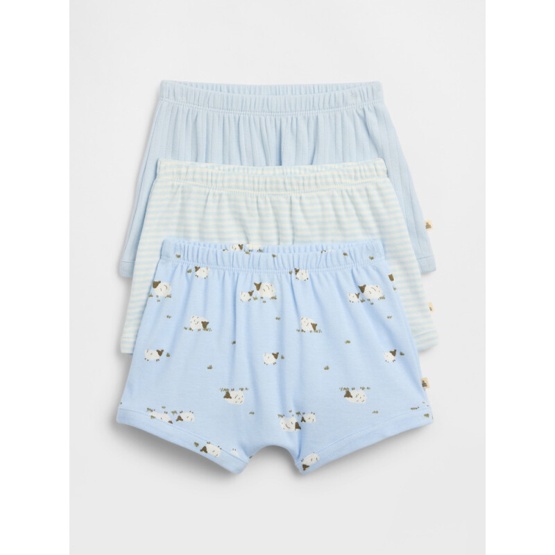 V-3PK SHORT SERENE BLUE