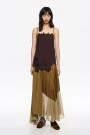 FALDA PATCHWORK Camel