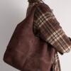 Shopper Amalfi en efecto gamuza Chocolate