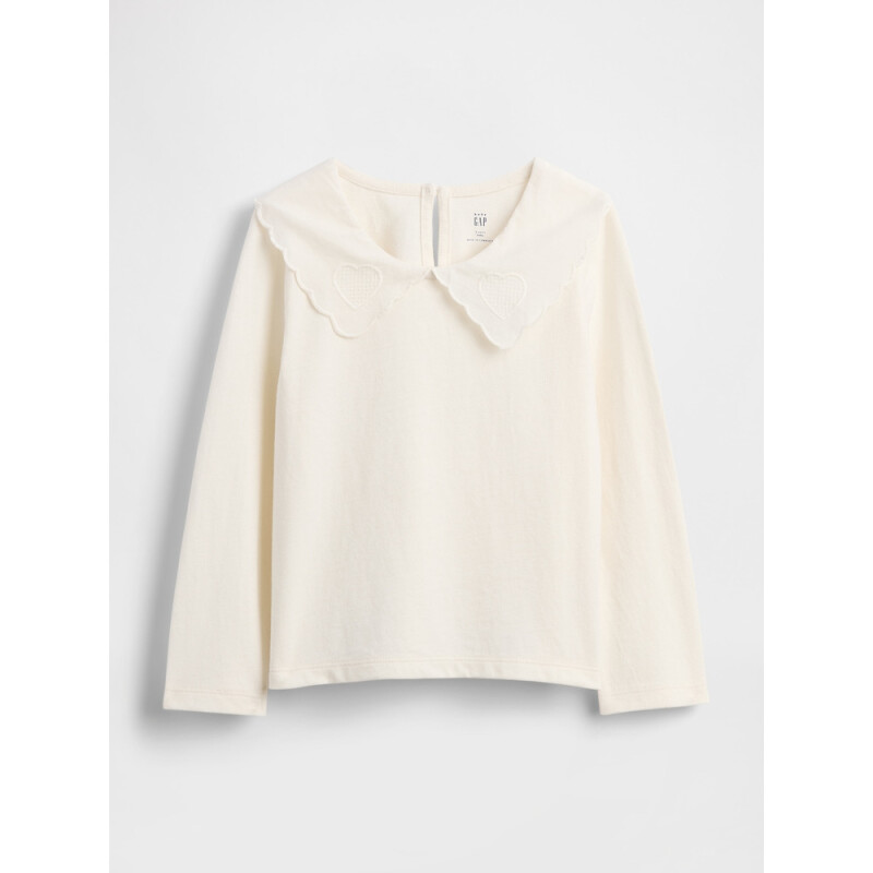 K2W HEART COLLAR TOP IVORY FROST