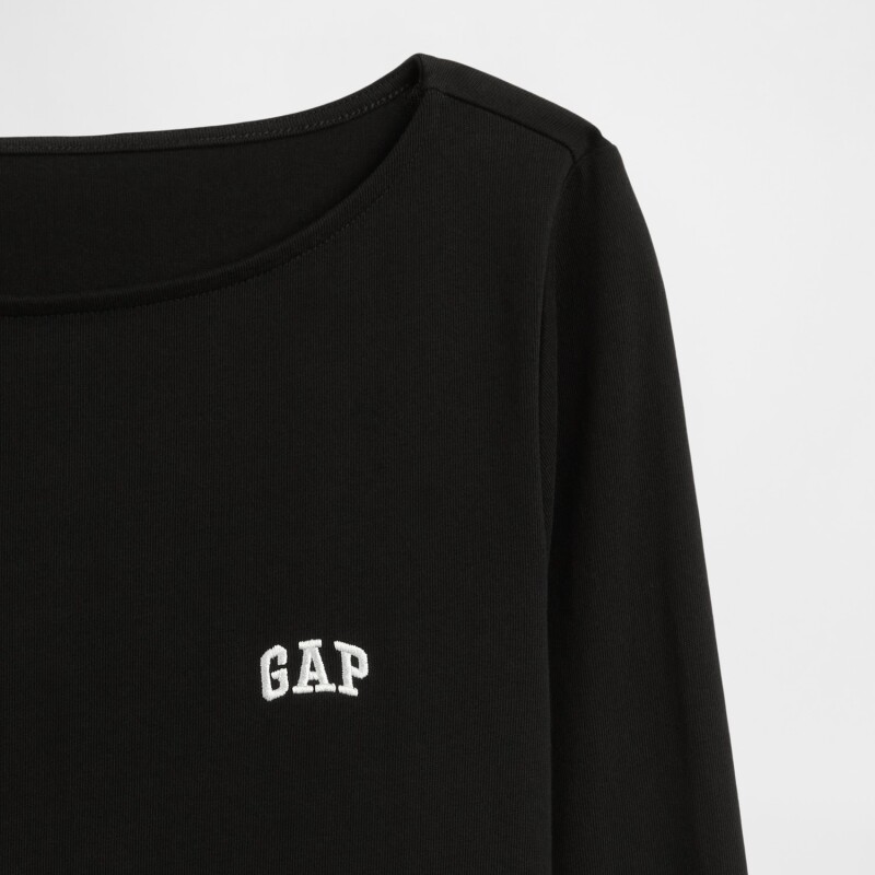 INTL LS CROPPED BOAT TEE TRUE BLACK V2