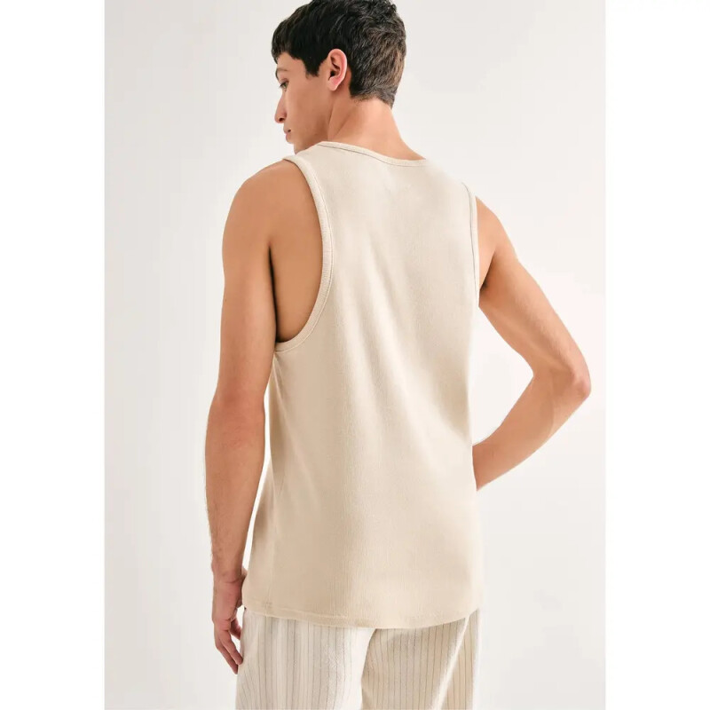 CAMISETA REGATA MASC MARROM CLARO