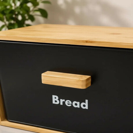 Panera estructura en Bamboo y caja Metálica - NEGRA Panera estructura en Bamboo y caja Metálica - NEGRA