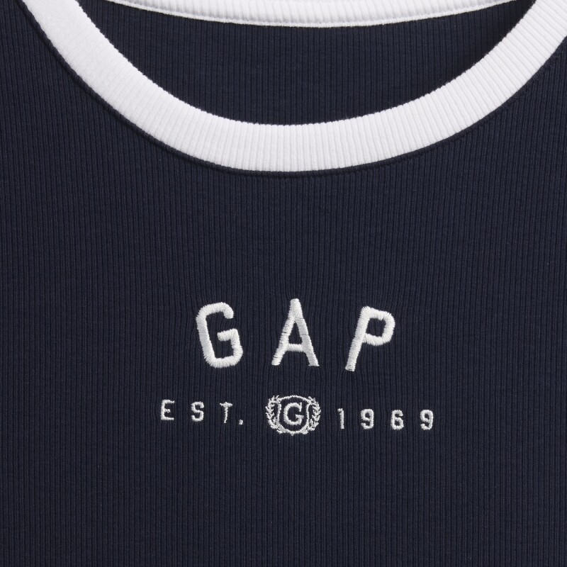 FRCH SS MOD RIB ABBRV TEE NAVY UNIFORM