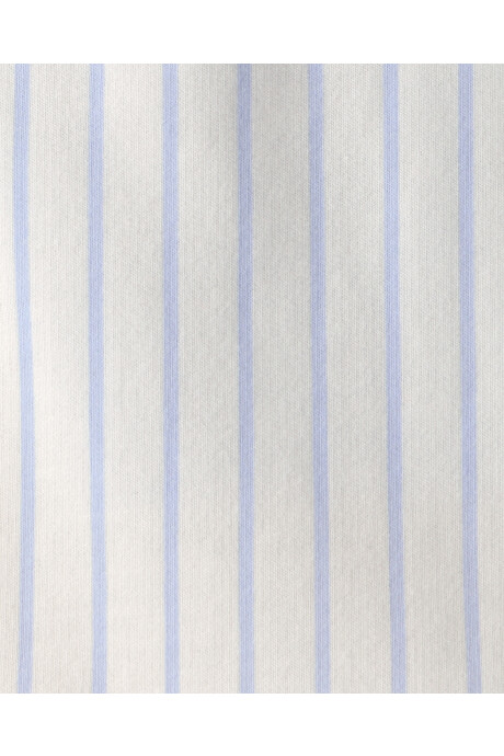 Set dos piezas de algodón, enterito corto a rayas y remera, azul Sin color