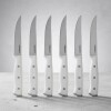 Juego De Cuchillos de acero inoxidable mango blanco Cuisinart 77WTR-6PSK Juego De Cuchillos de acero inoxidable mango blanco Cuisinart 77WTR-6PSK