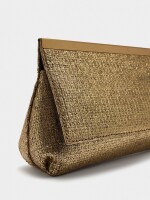 Bolso De Fiesta Sobre Efecto Rafia dorado
