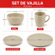 Juego Vajilla 16pcs llano 27/20/14/350ml BEIGE