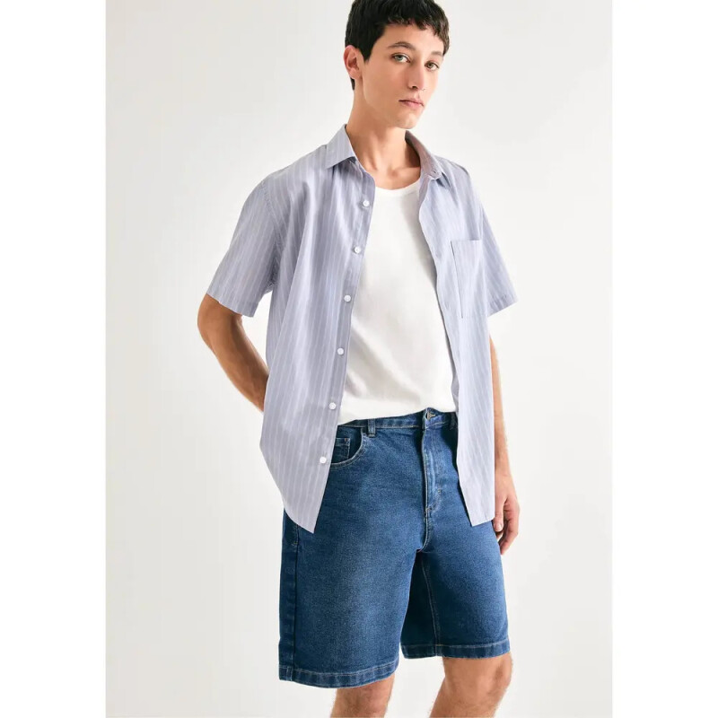 BERMUDA MASC AZUL MEDIO