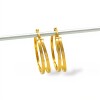 Caravanas aros de oro doble- Oro bajo - Sin piedra- CA8036 sinpiedra