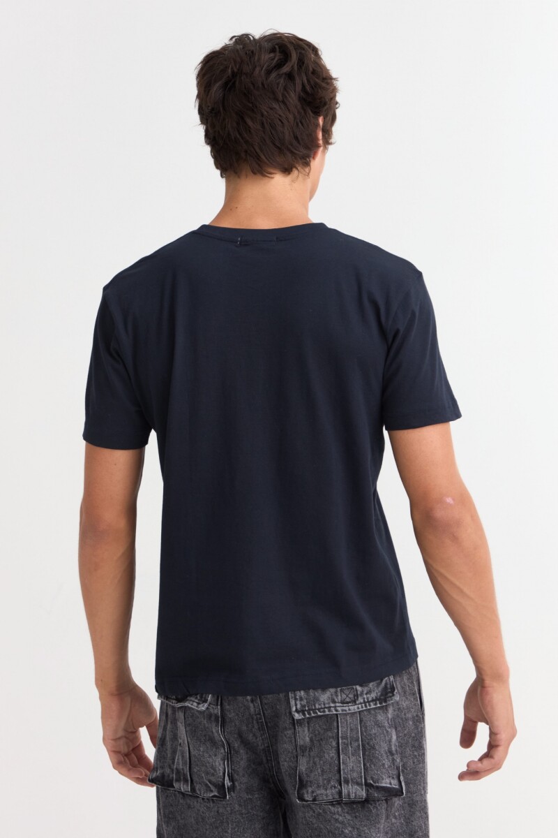 Remera básica manga corta AZUL MARINO