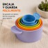 Juego Didáctico Top Bright de Vasos Apilables 6 Piezas NARANJA
