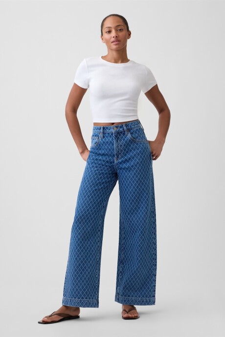 Jean Wide Leg Mujer Medium Wash