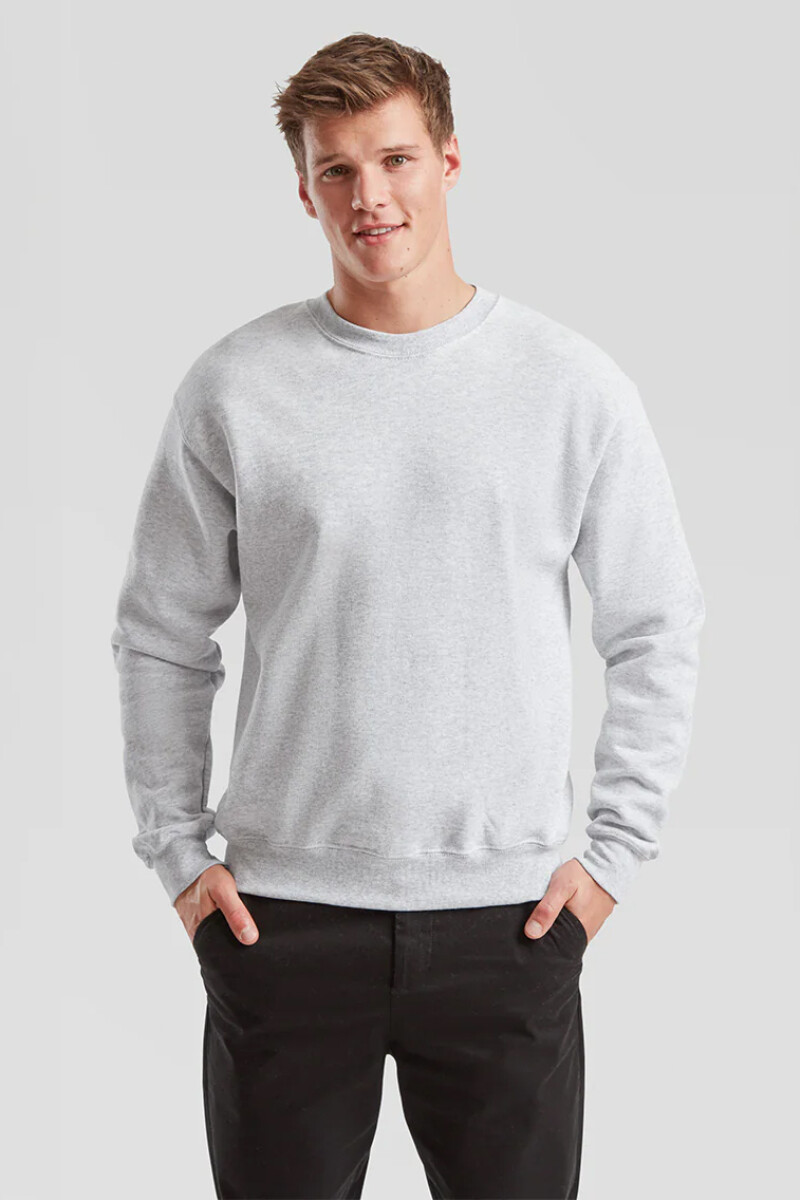 Buzo deportivo clásico escote redondo - UNISEX Gris melange claro