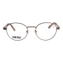 Lentes 2 En 1 One Piece Redondo De Acero Inoxidable Degradado Marrón/Marrón
