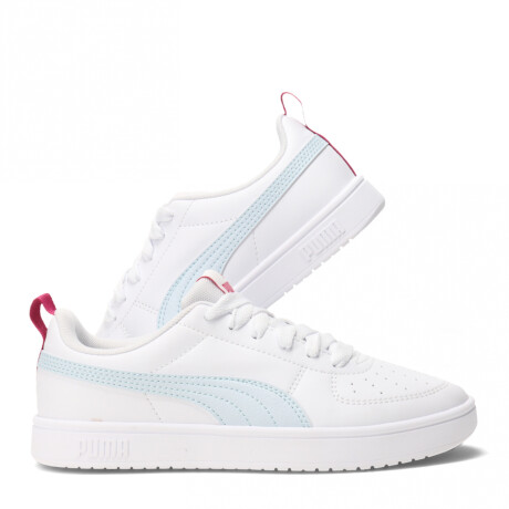 Championes Infantiles Puma Rickie Kids Blanco - Celeste
