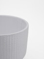 MACETA DECORATIVA LINEAS BLANCO
