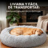 Cucha Cama Colchon Puff Plush Mascota Antiestress 55cm Color Variante Gris claro