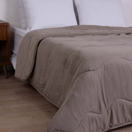 ACOLCHADO 1 PLAZA ALGODON NATURAL-BEIGE BLEND COMFORT CAQUI