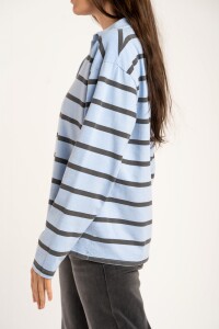 Sweater Polo Celeste