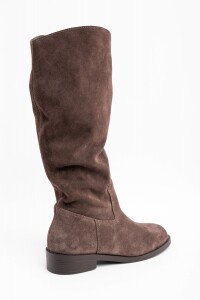 Bota Gamuza Caña Alta Chocolate