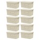 Set x10 caja simil ratán 4 lts BEIGE