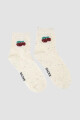 Medias de dama cherry Blanco