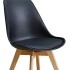 Silla Comedor Cocina Tulip Eames Acolchada Reforzada Premium Negro 1