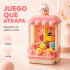 Máquina Infantil Grúa Agarra Juguetes Peluches Con Sonido Variante Color Rosa
