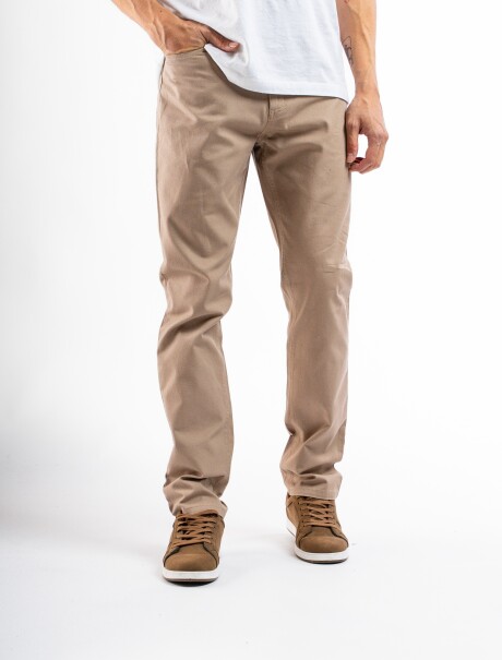Pantalón Canvas Algodón Clásico Beige