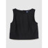 SL SHELL TOP - LINEN BLACK